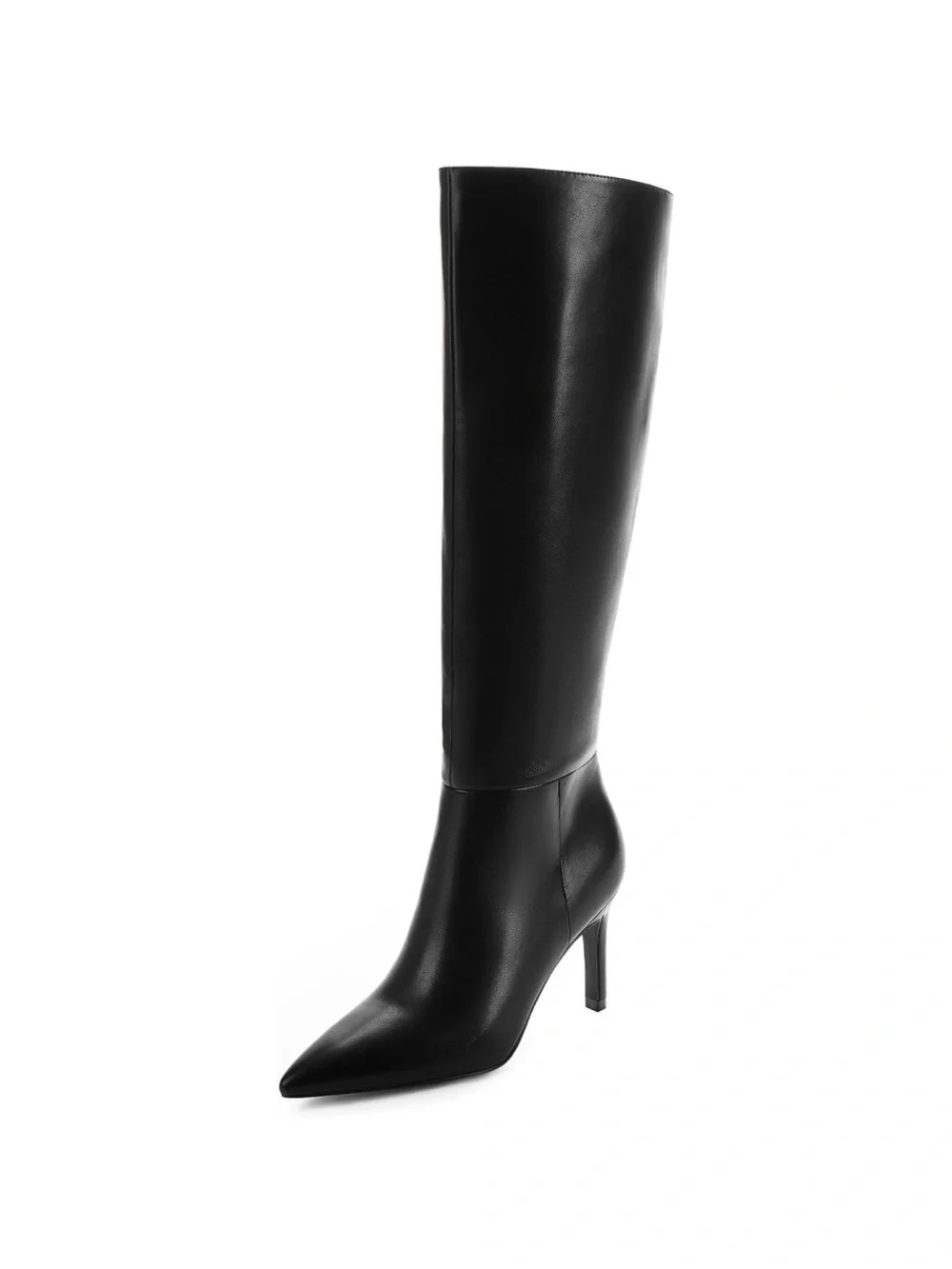 Classic Black Knee-High Stiletto Boot
